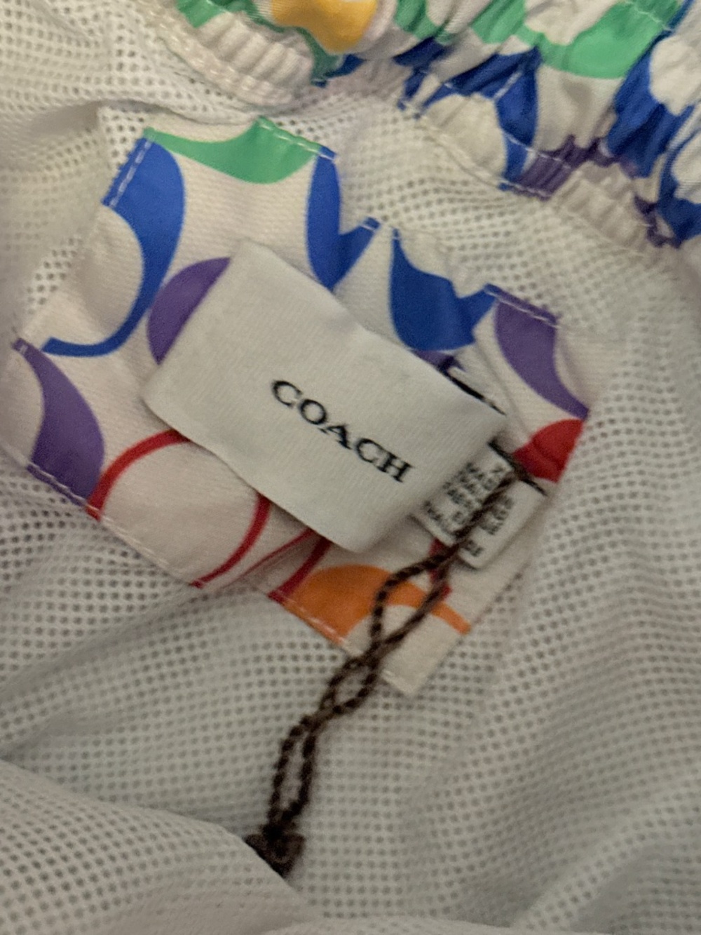 Coach Rainbow Signature Swim Trunks Multicolor C Logo Shorts